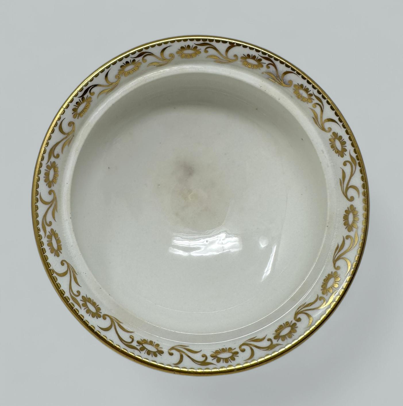 Antike englische Coalport Porcelain Sucrier Zuckerdose Tafelaufsatz Regency 1820 im Angebot 1