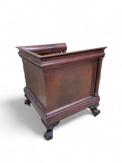 Antique English Colonial Mahogany Cube Chair