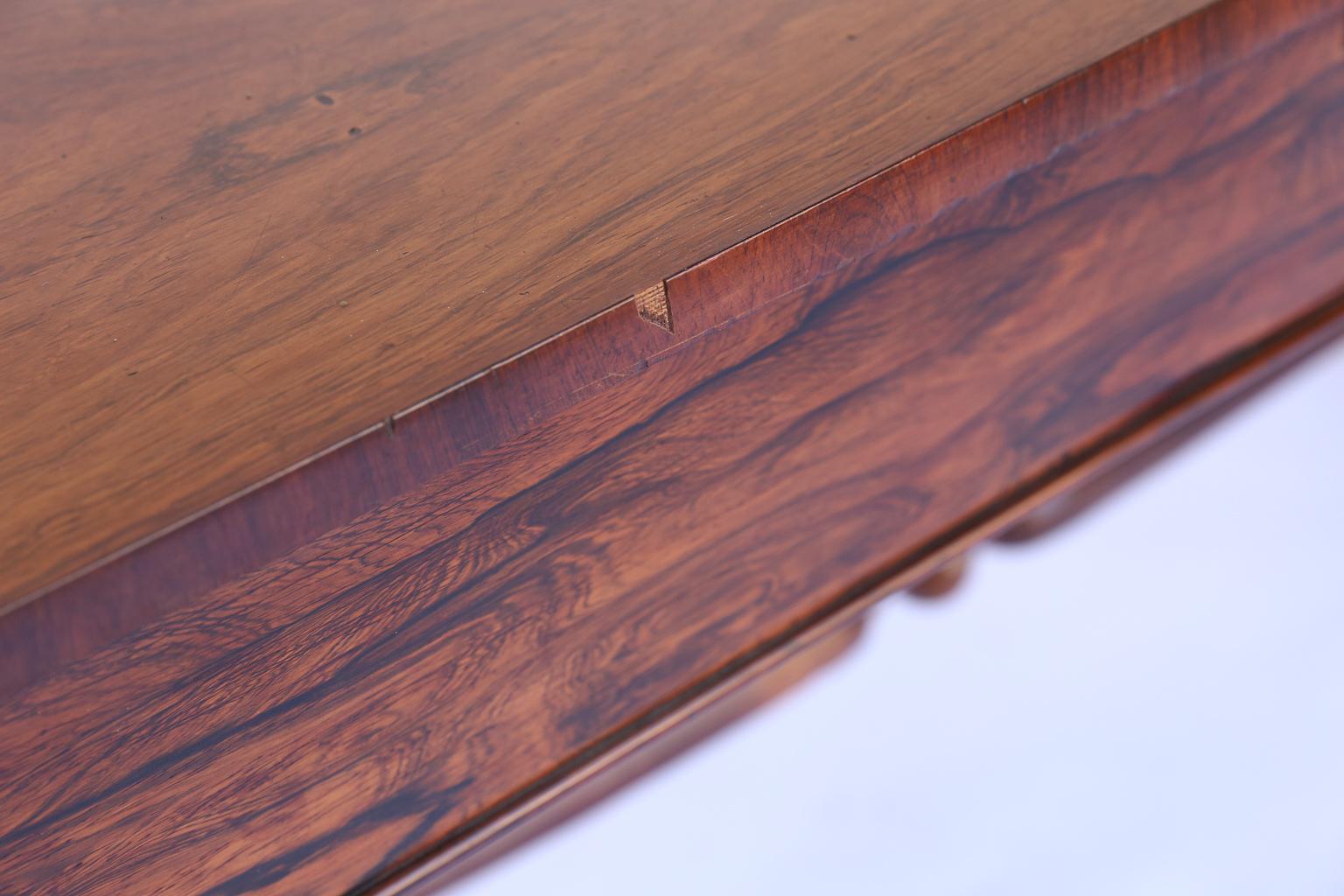 Antique English Console Table with Two Drawers 5