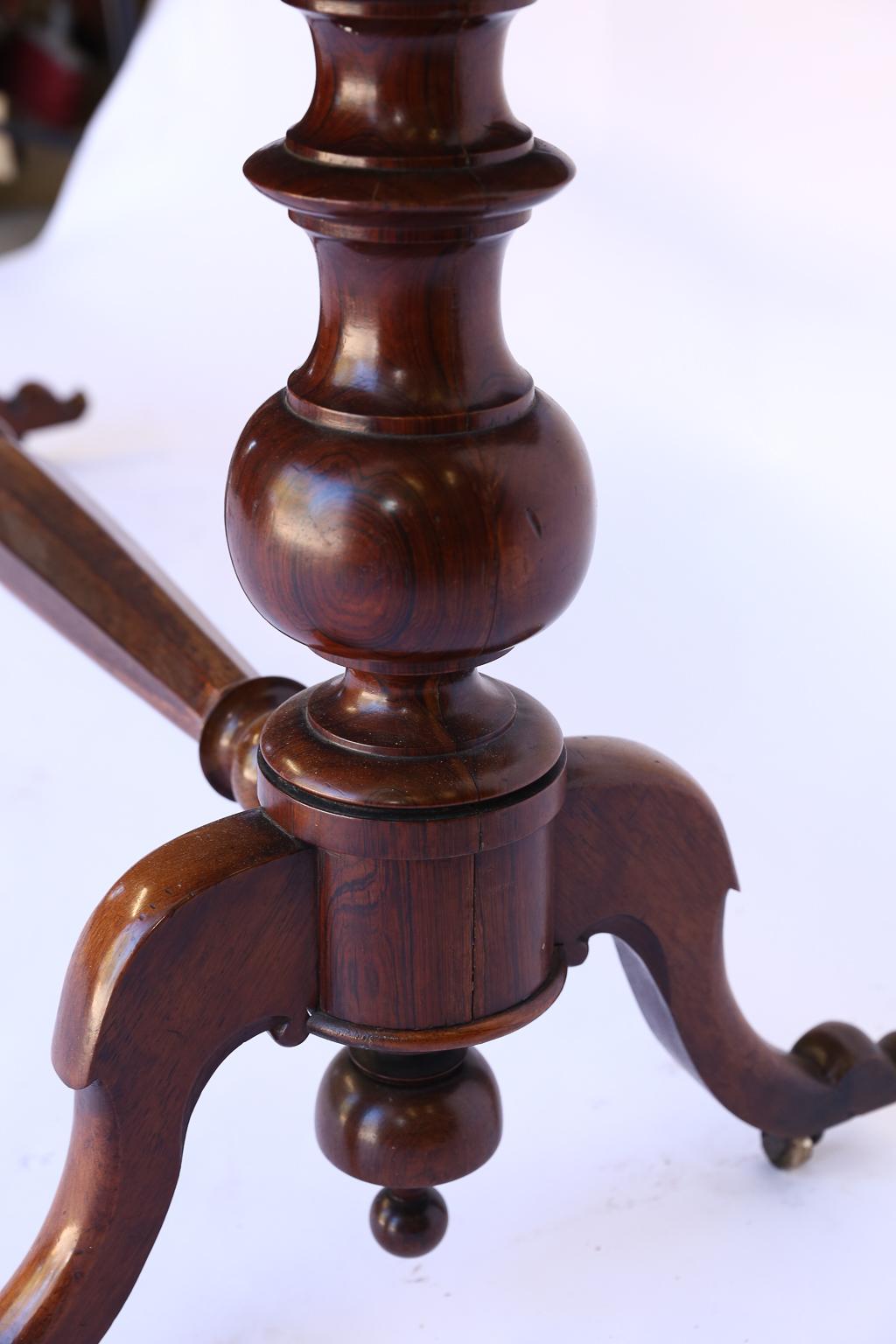 Antique English Console Table with Two Drawers 6