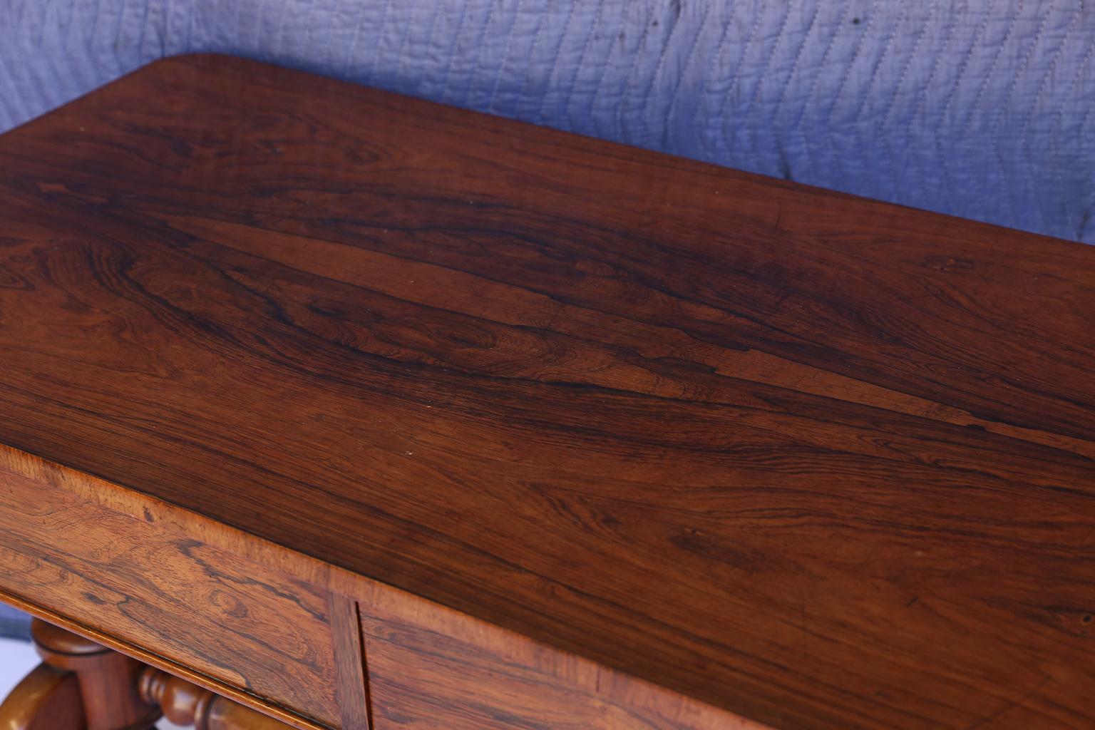 antique console table with drawers