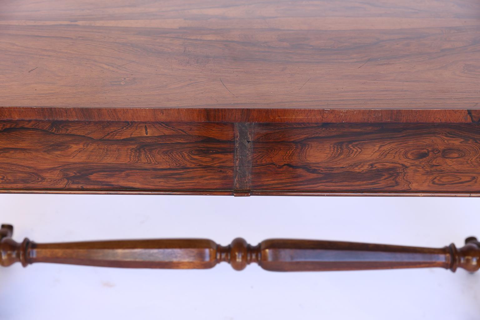 Antique English Console Table with Two Drawers 3