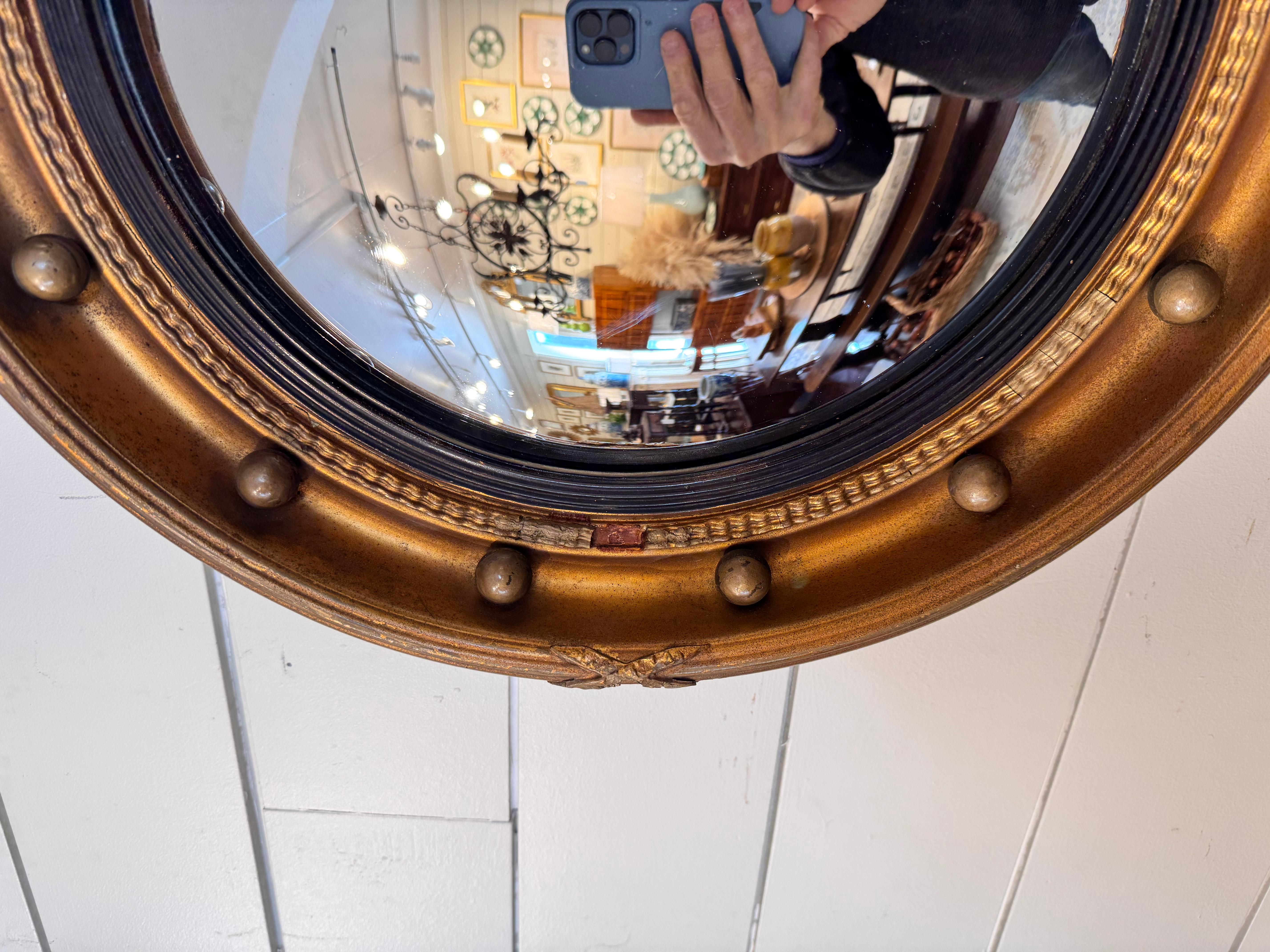Antique English Convex Mirror 2