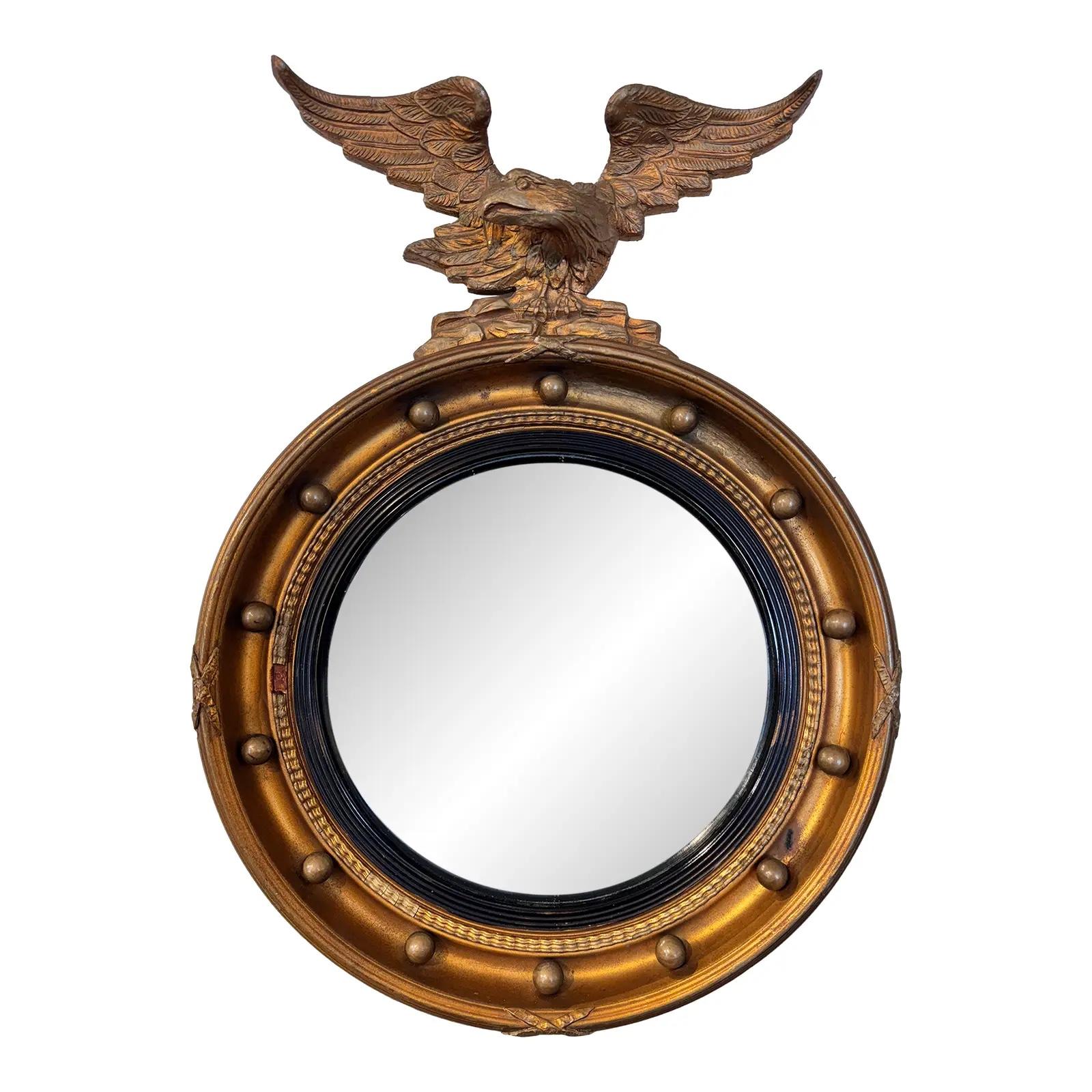 Antique English Convex Mirror 3