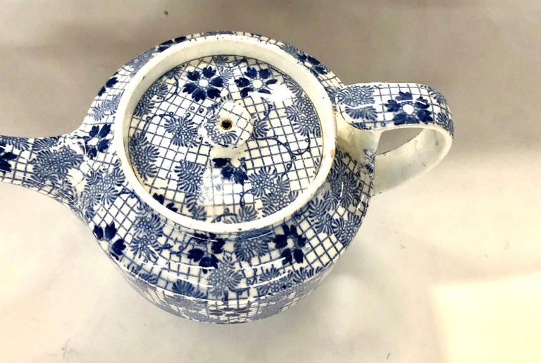Antique English Copeland and Garrett 'Spode' Earthenware "Chintz" Mini Teapot For Sale at