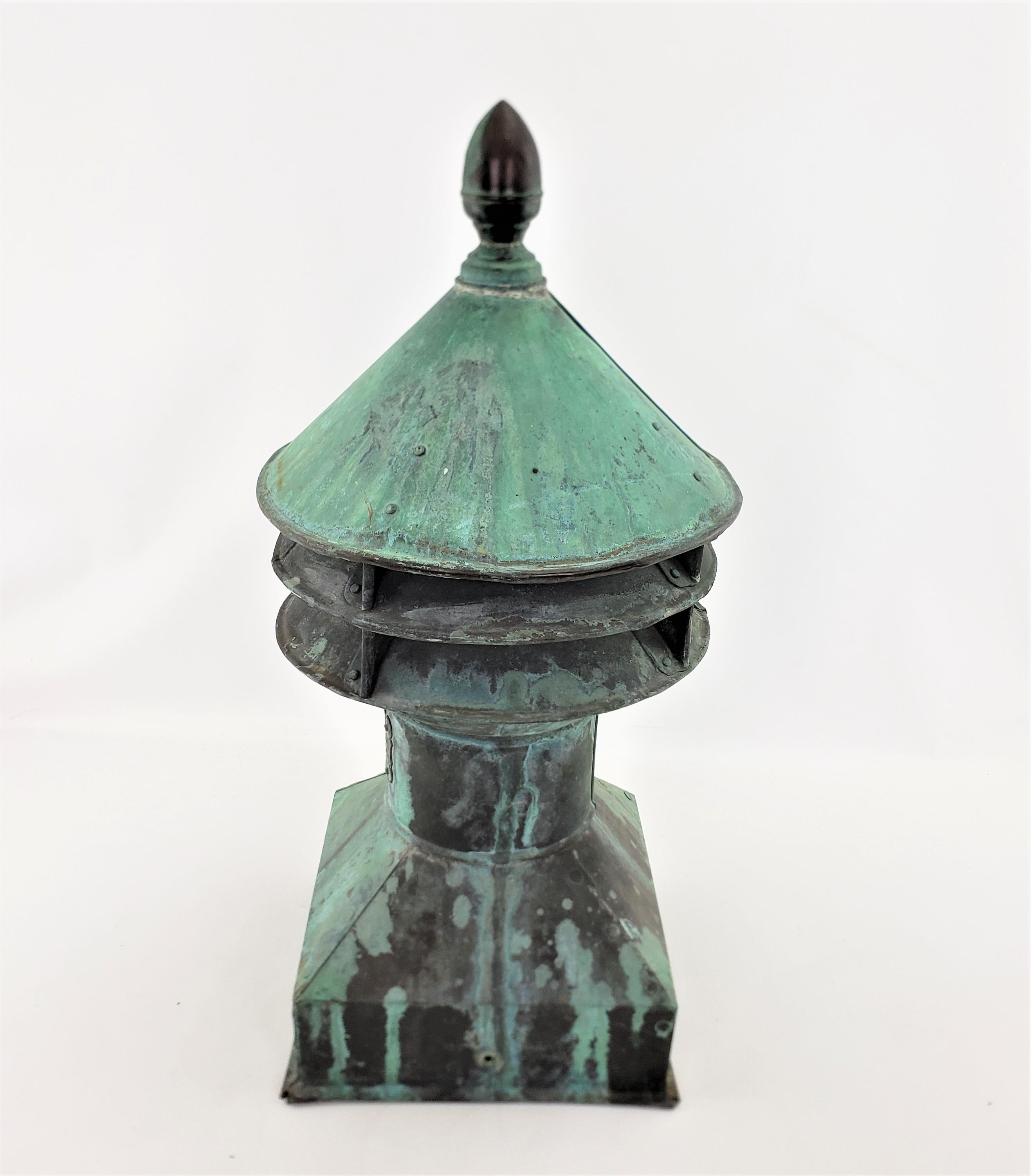 Antique Ewart & Sons English Copper Chimney Vent Cap or Garden Ornament 1