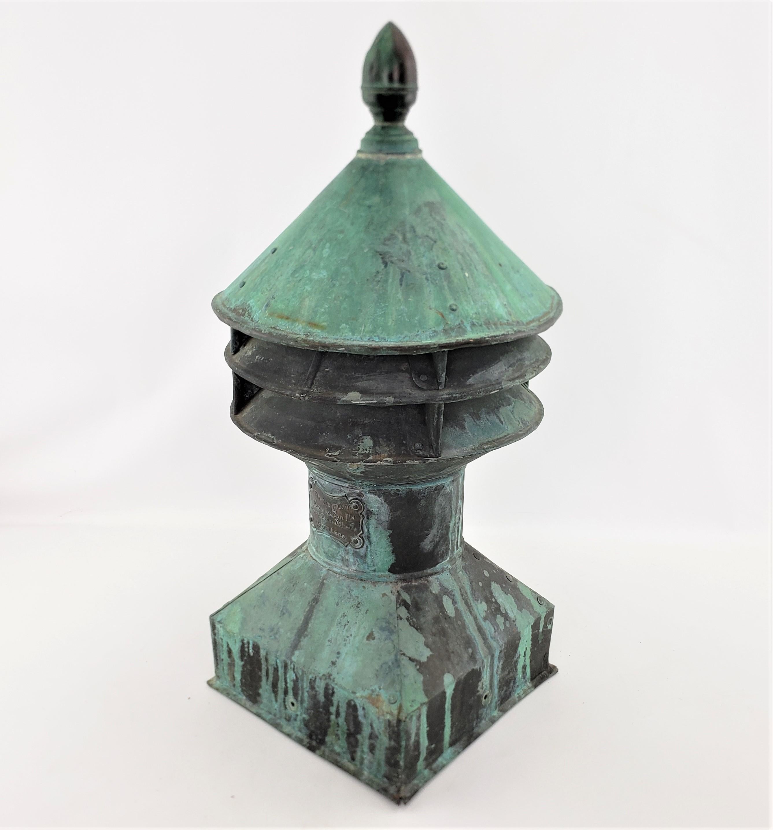 Antique Ewart & Sons English Copper Chimney Vent Cap or Garden Ornament 2