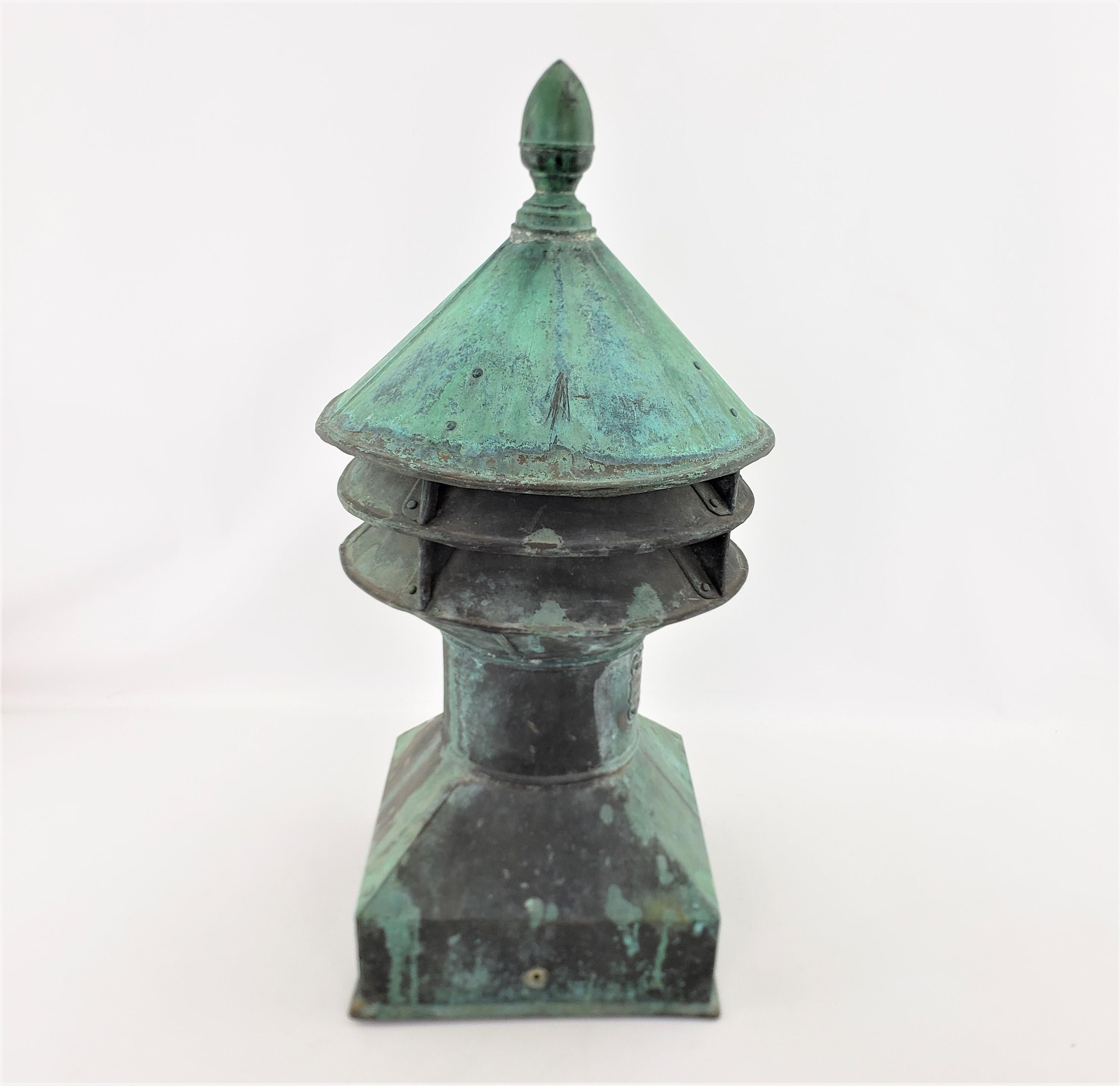 Edwardian Antique Ewart & Sons English Copper Chimney Vent Cap or Garden Ornament