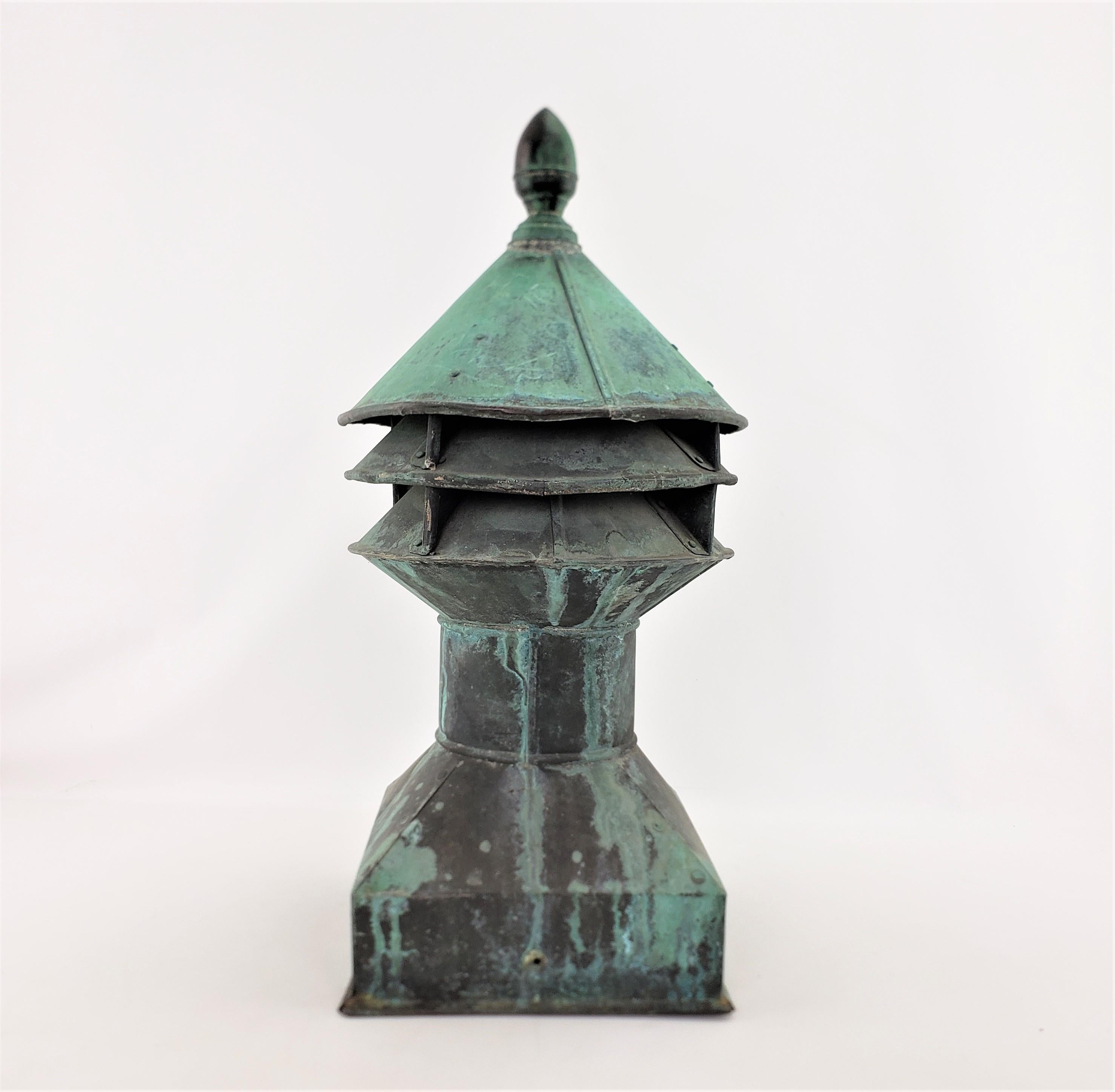 Machine-Made Antique Ewart & Sons English Copper Chimney Vent Cap or Garden Ornament