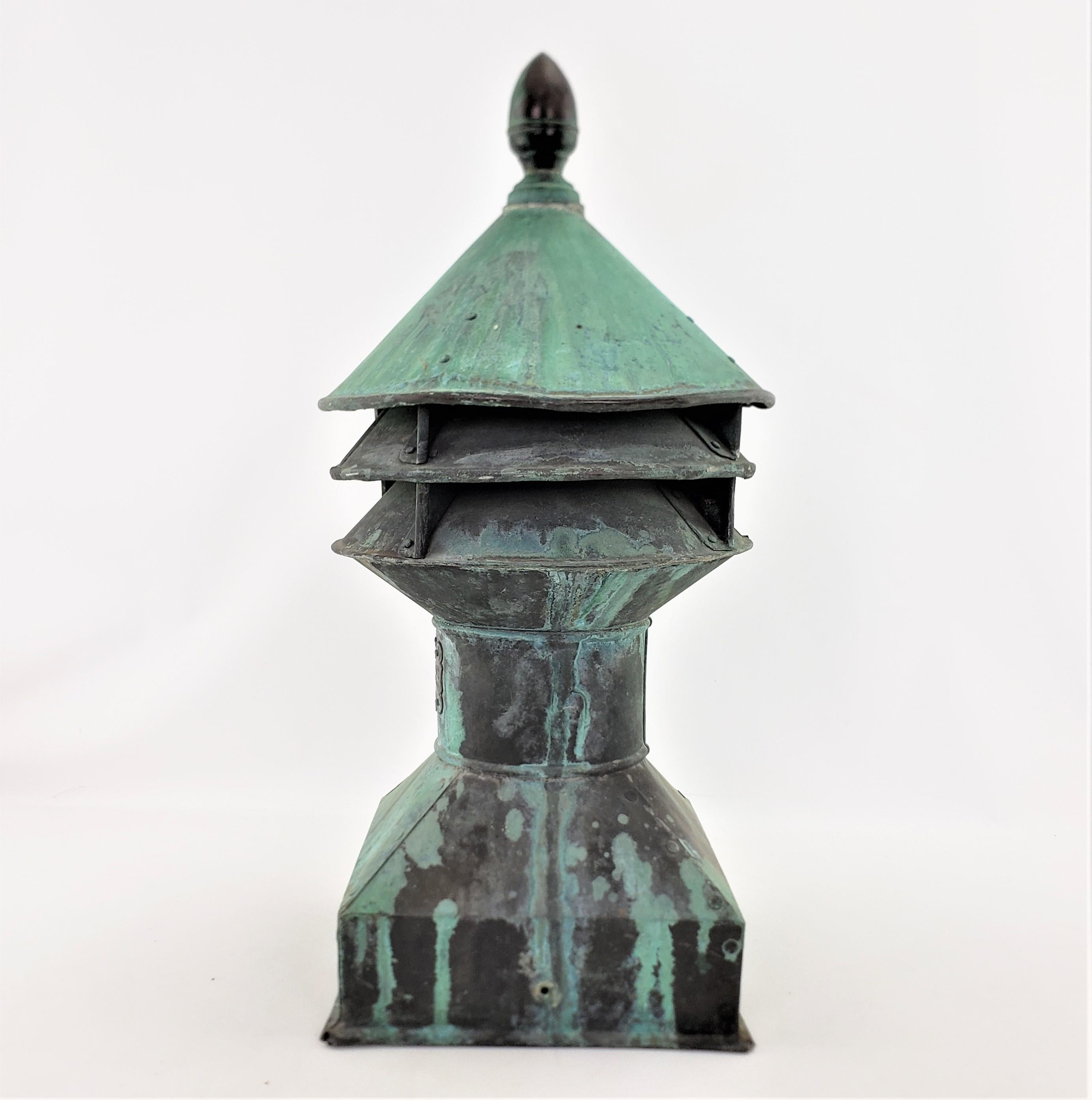 20th Century Antique Ewart & Sons English Copper Chimney Vent Cap or Garden Ornament