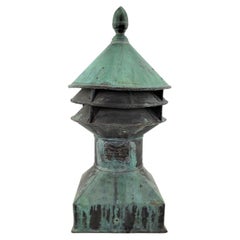 Used Ewart & Sons English Copper Chimney Vent Cap or Garden Ornament