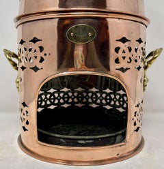 Antique English Copper Medical Sterilizer with Burner, London Circa 1870-1880