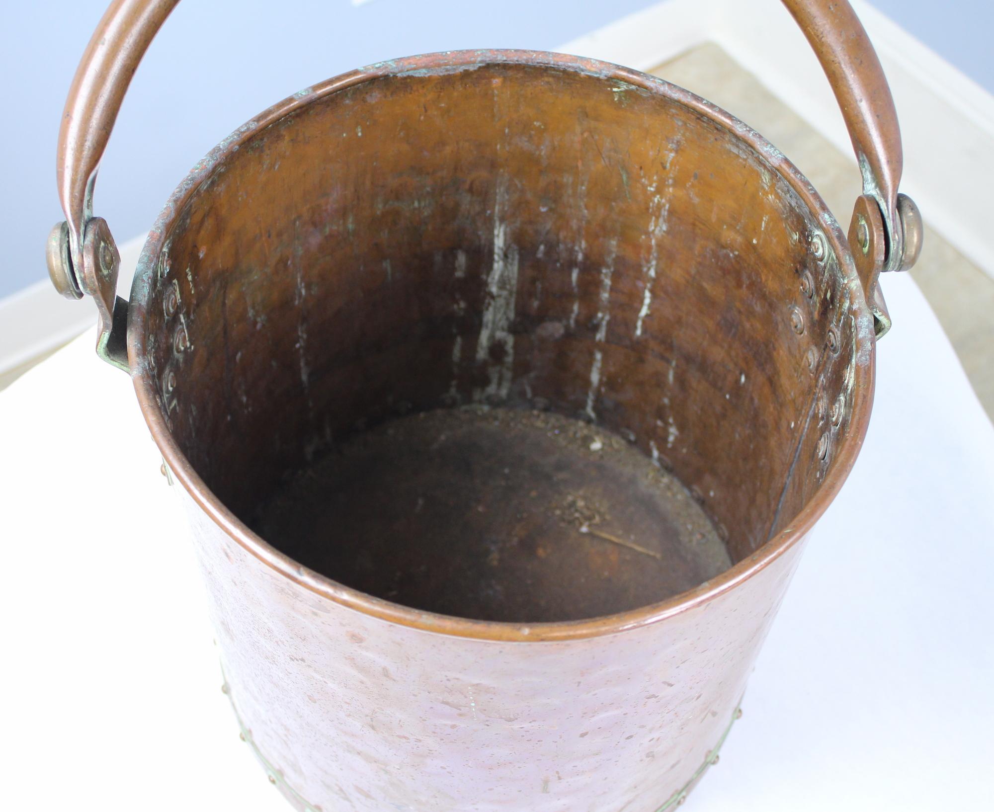 antique copper pail
