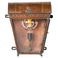 Antique English Copper Wall Lantern by Foster & Pullen