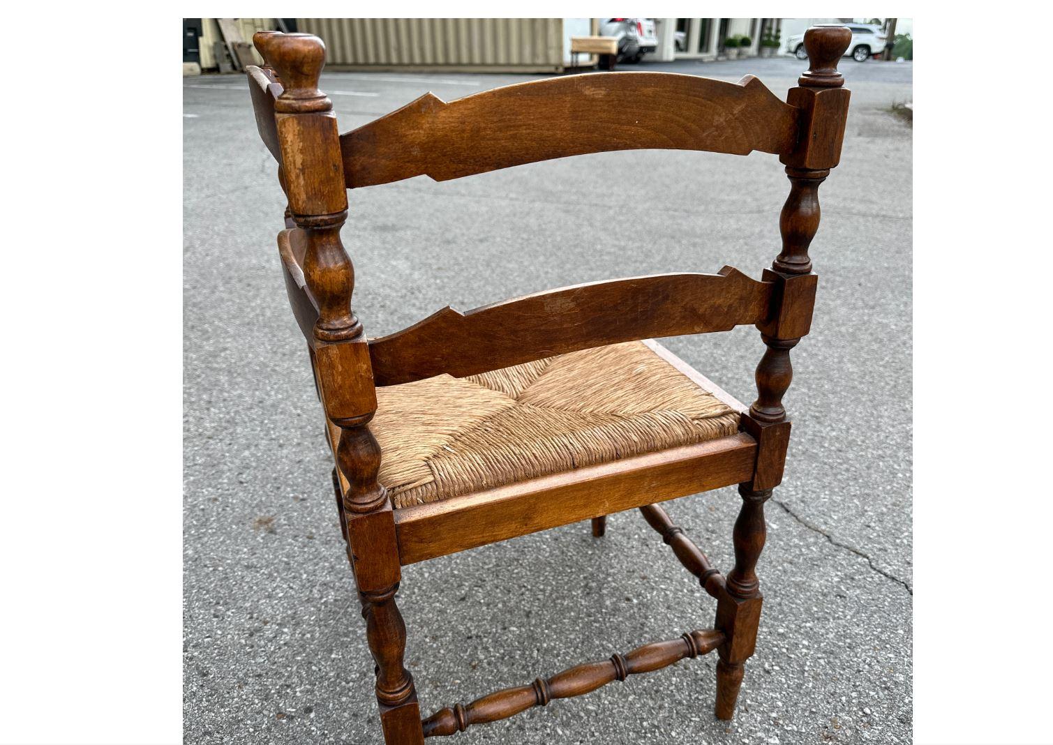 19th Century Antique English Corner Chair For Sale