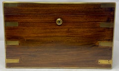 Antique English Coromandel Fitted Traveler's Box Compendium, Circa 1850-1860