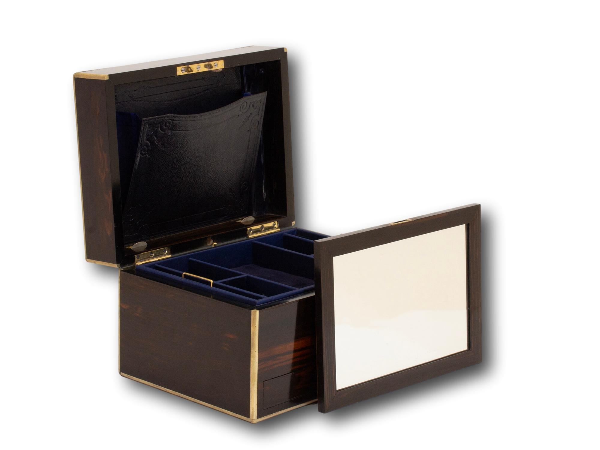 Antique English Coromandel Jewelry Box 9