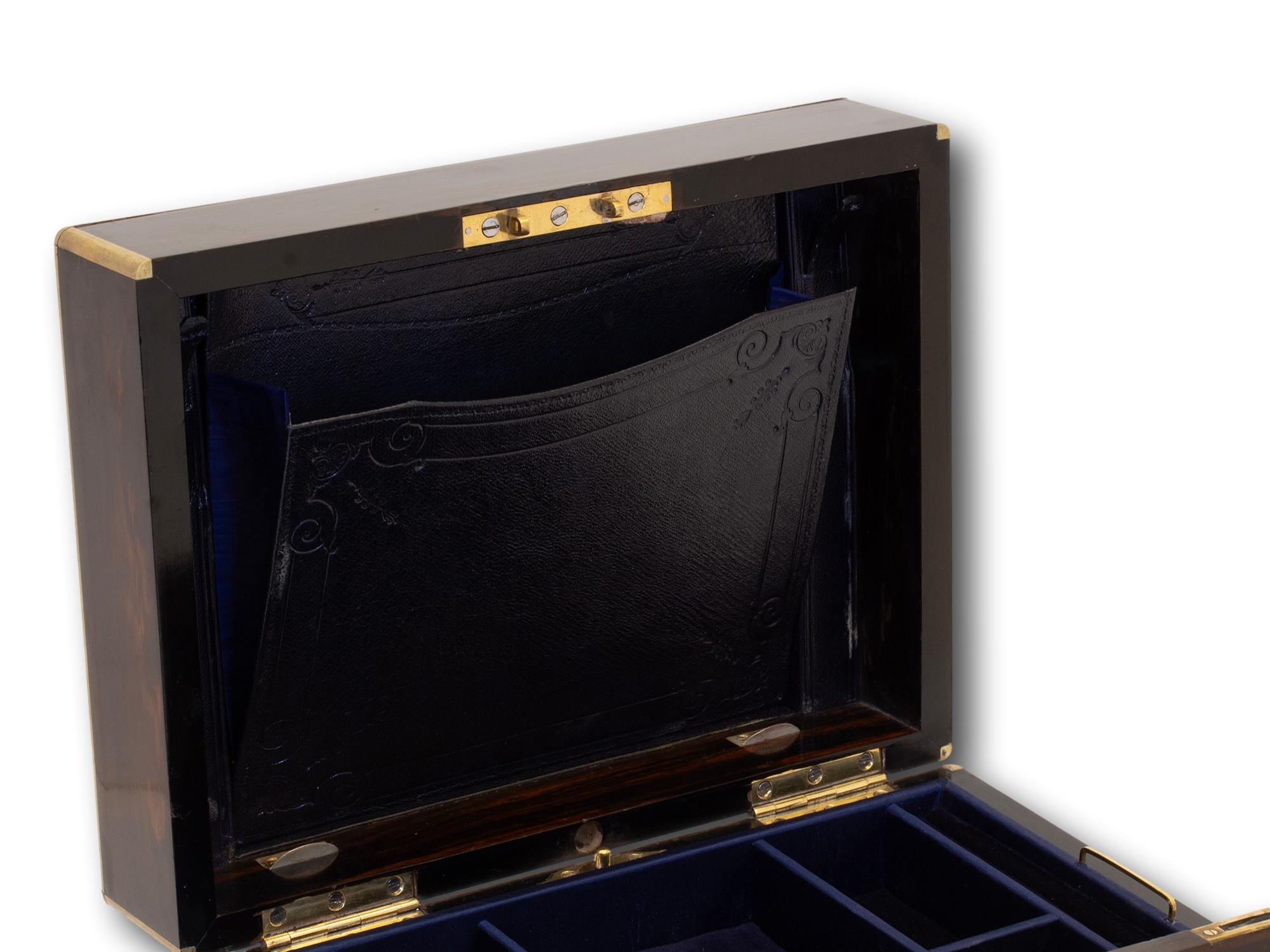 Antique English Coromandel Jewelry Box 10