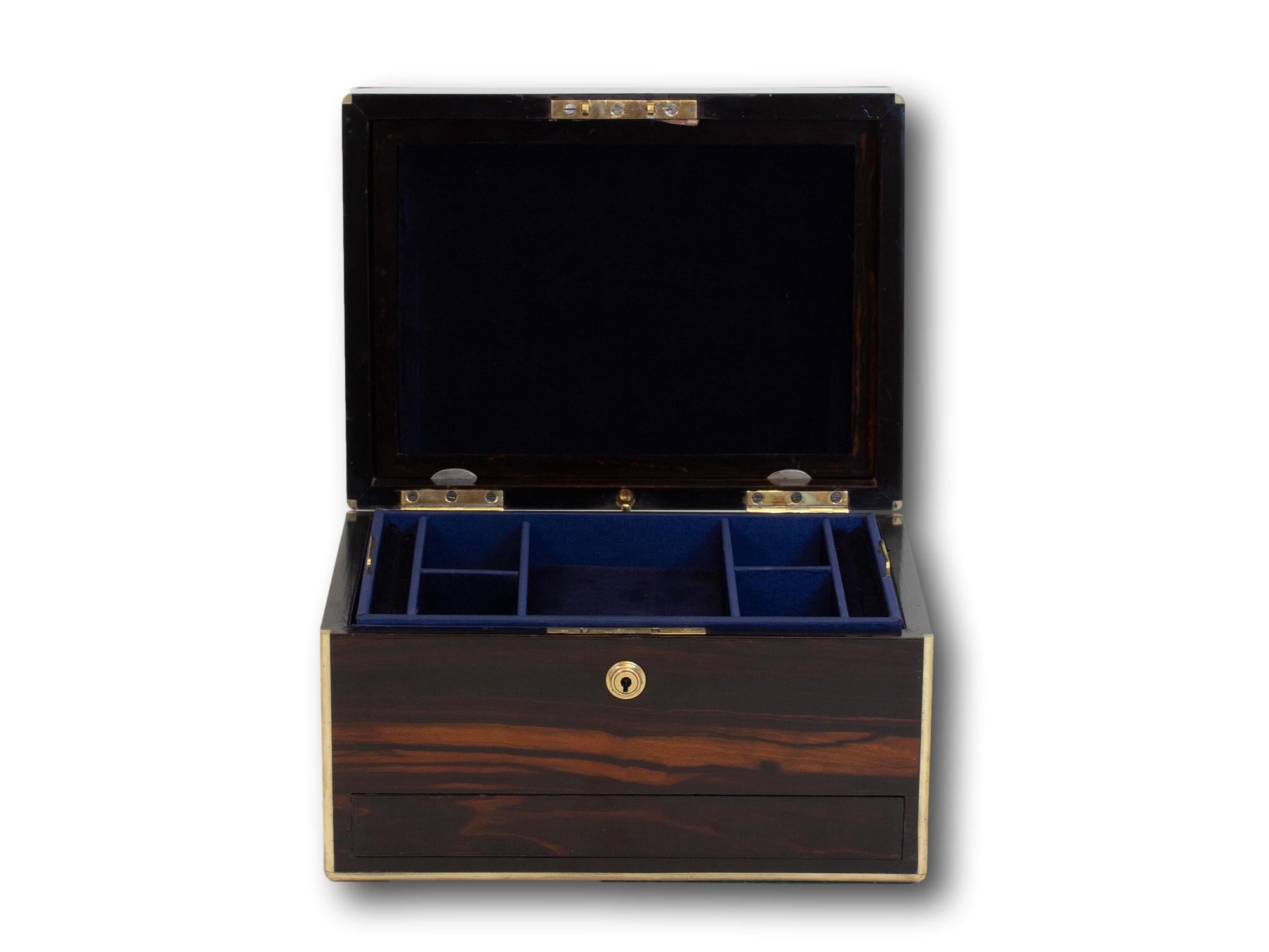 Antique English Coromandel Jewelry Box 11