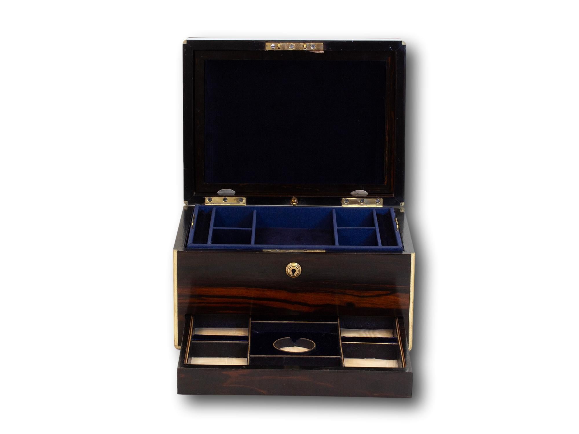 Antique English Coromandel Jewelry Box 12