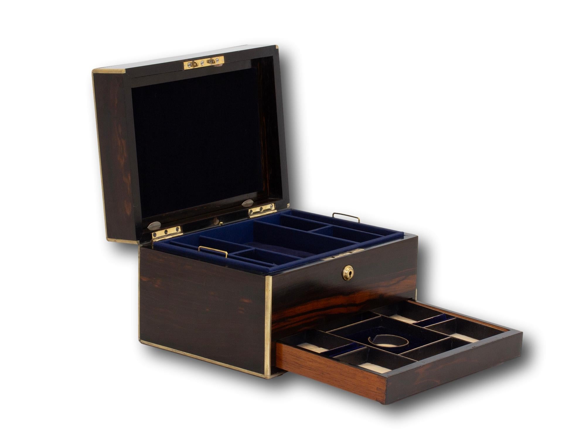 Antique English Coromandel Jewelry Box 13