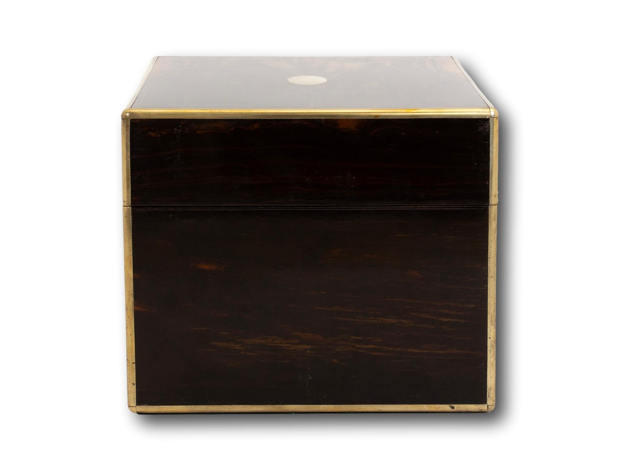Antique English Coromandel Jewelry Box 1