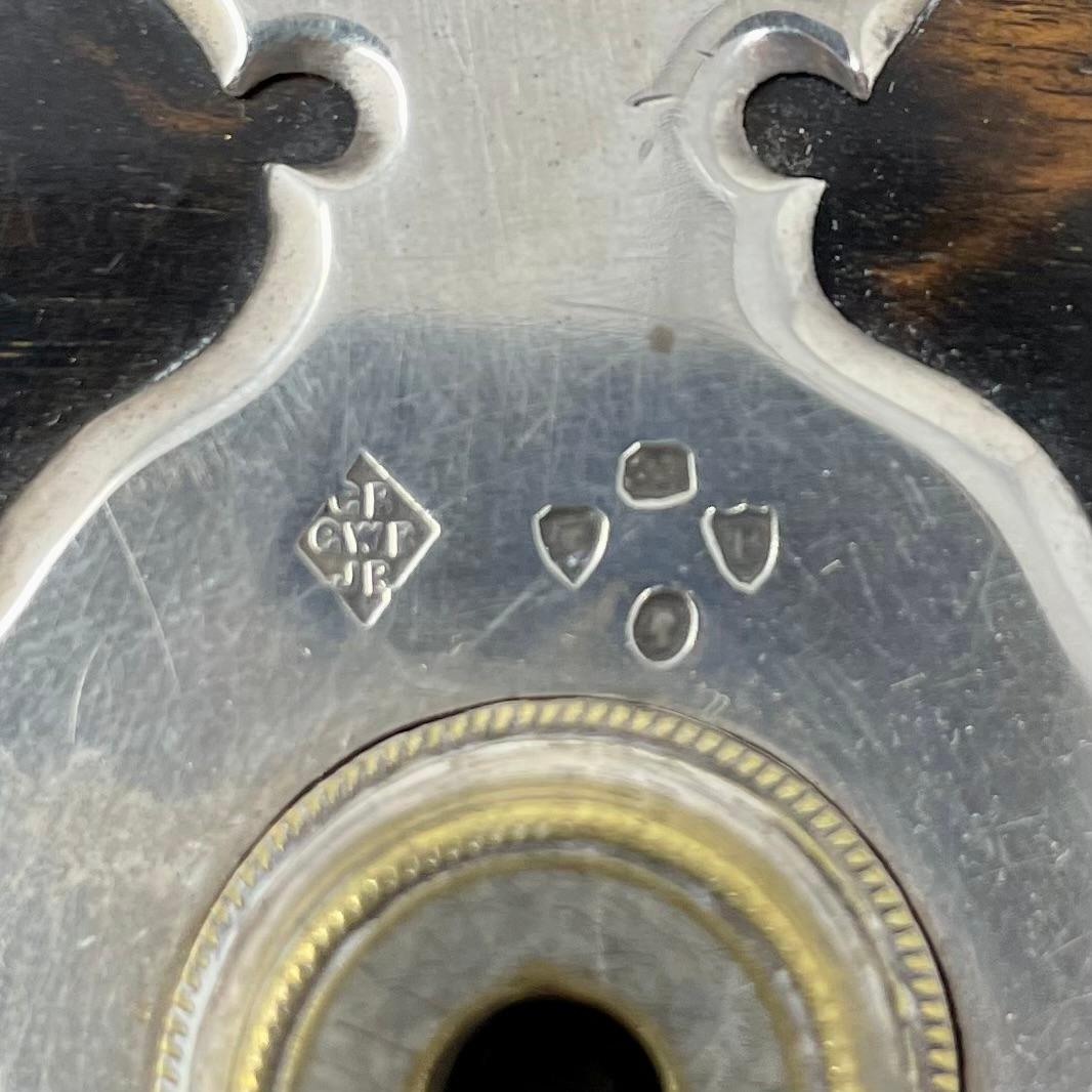 Antique English Coromandel & Sterling Silver 