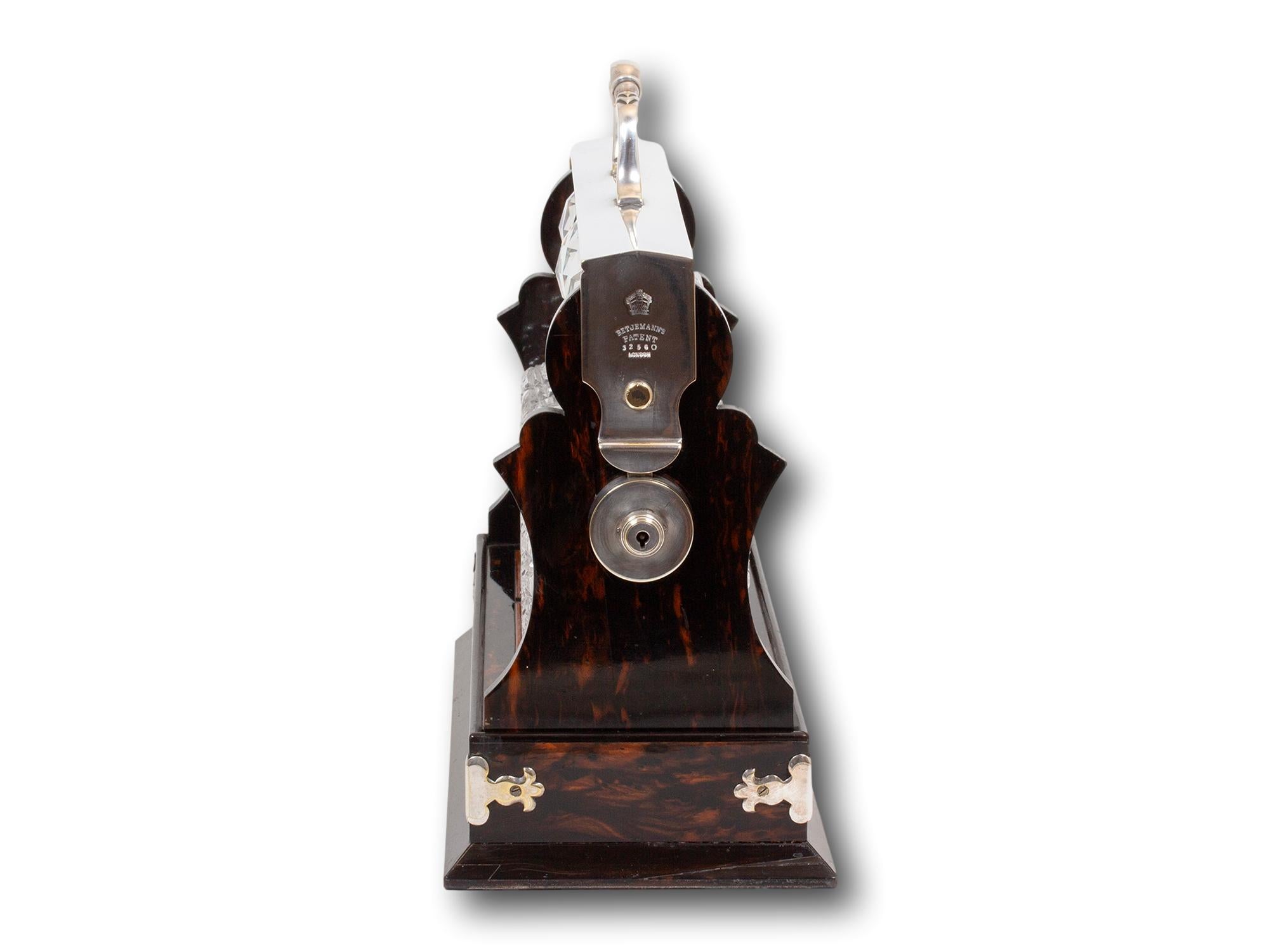 High Victorian Antique English Coromandel Turntable Tantalus by George Betjemann For Sale