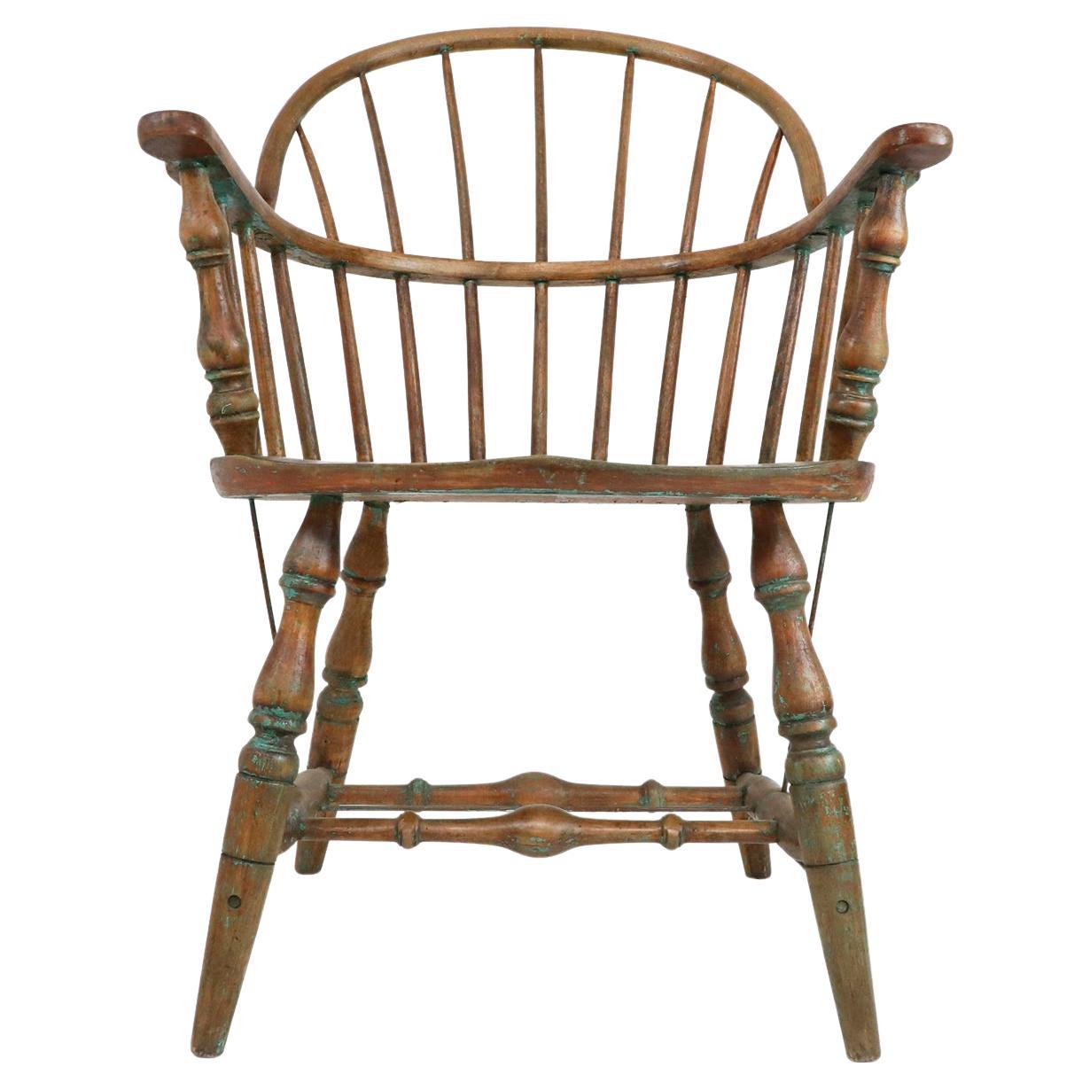 Antique English Country Windsor Armchair For Sale