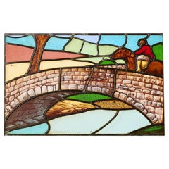 Antica vetrata inglese di campagna