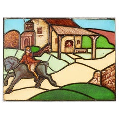 Antica vetrata inglese di campagna