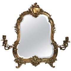 Antique English "Crested" Sheffield Silver Dressing Mirror, circa 1870