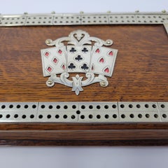 Antique English Cribbage Card Box