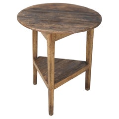 Antique English Cricket Table Very Old and Very Original Circa 1780-1820 Solid