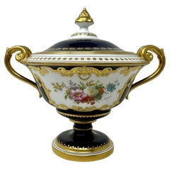 Antique English Crown Derby Urn Vase Centerpieces Albert Gregory Still Life 1913