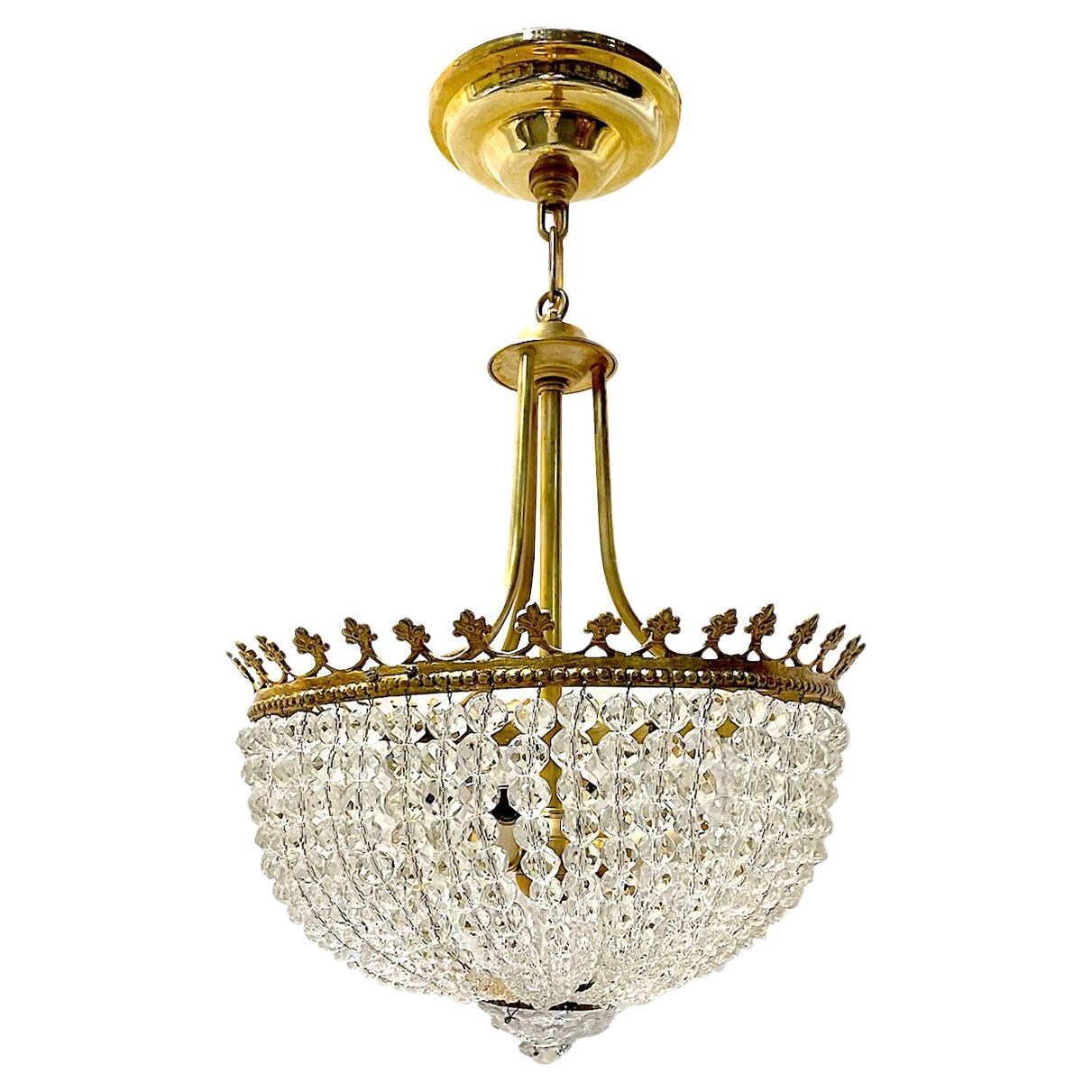 Set of 12 Crystal Light Fixtures For Sale at 1stDibs