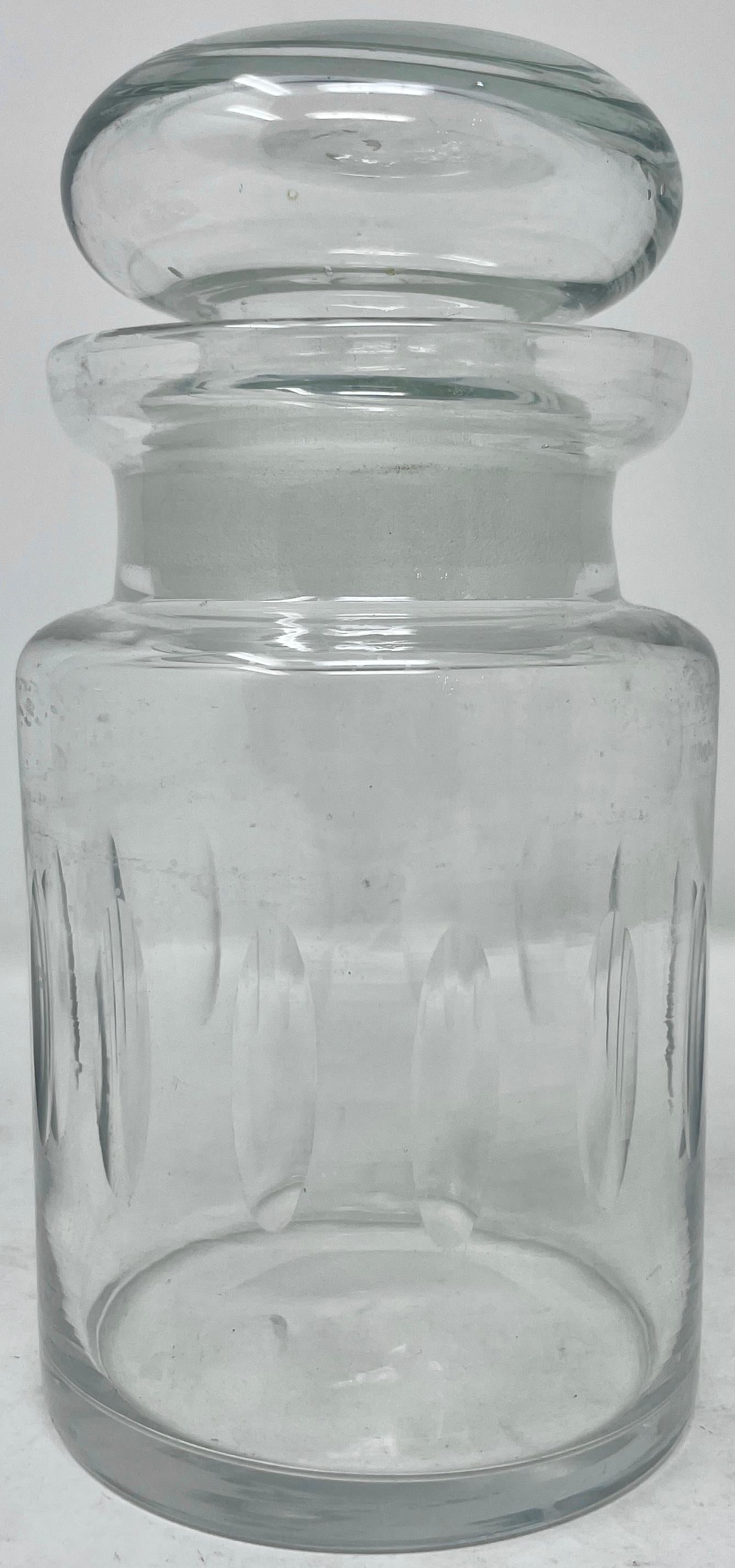Antique English Crystal & Silver-Plate Pickle Castor 'Jar & Stand', Circa 1900's In Good Condition In New Orleans, LA