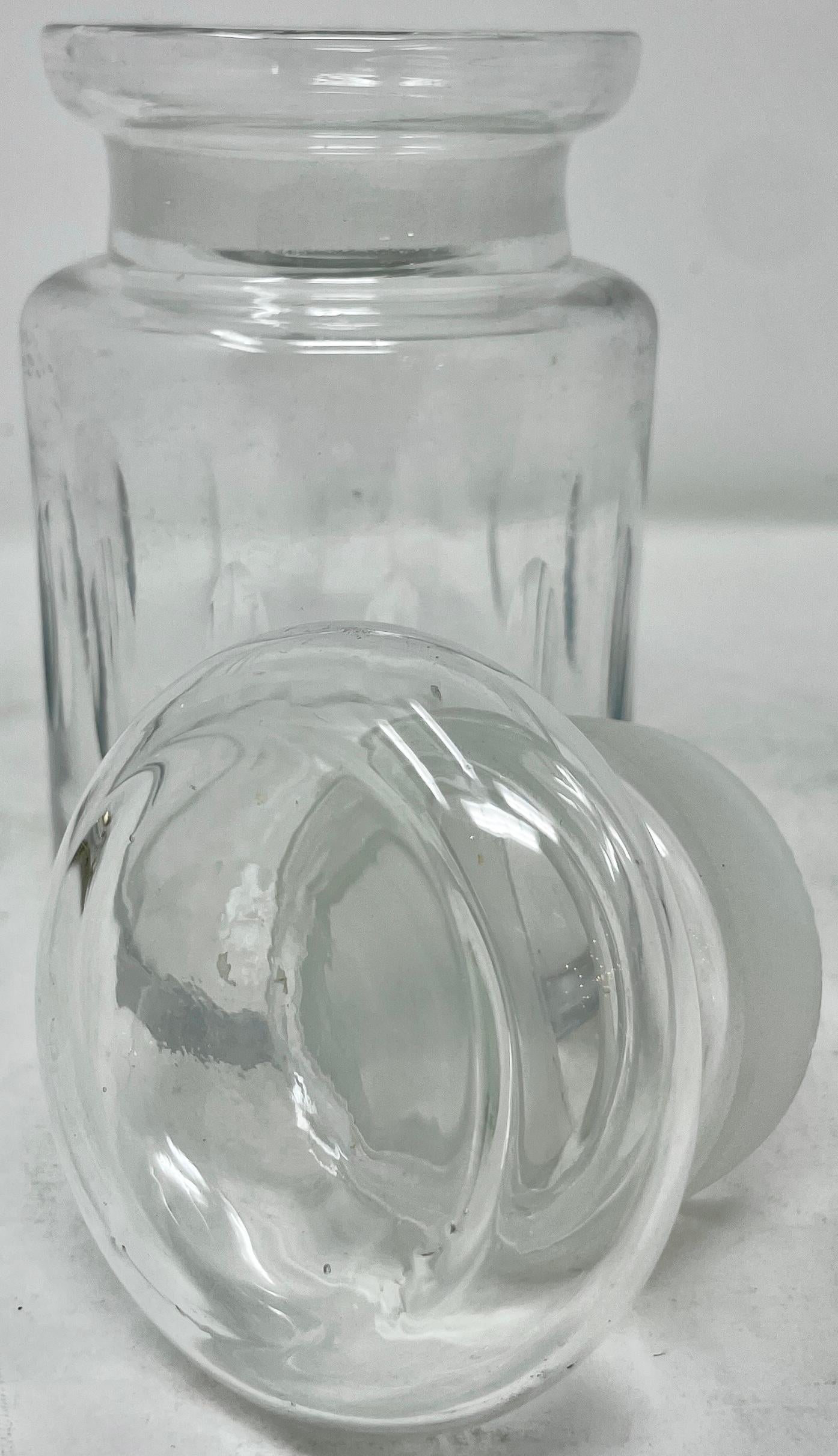 20th Century Antique English Crystal & Silver-Plate Pickle Castor 'Jar & Stand', Circa 1900's