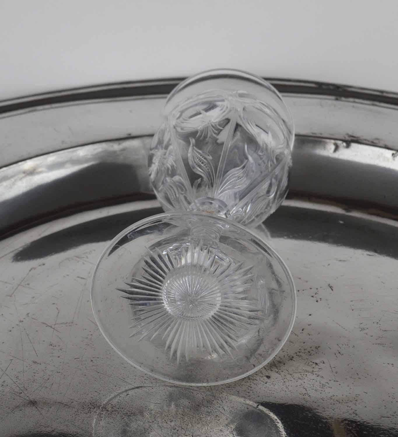 Art Nouveau Antique English Cut Crystal Wine Glass