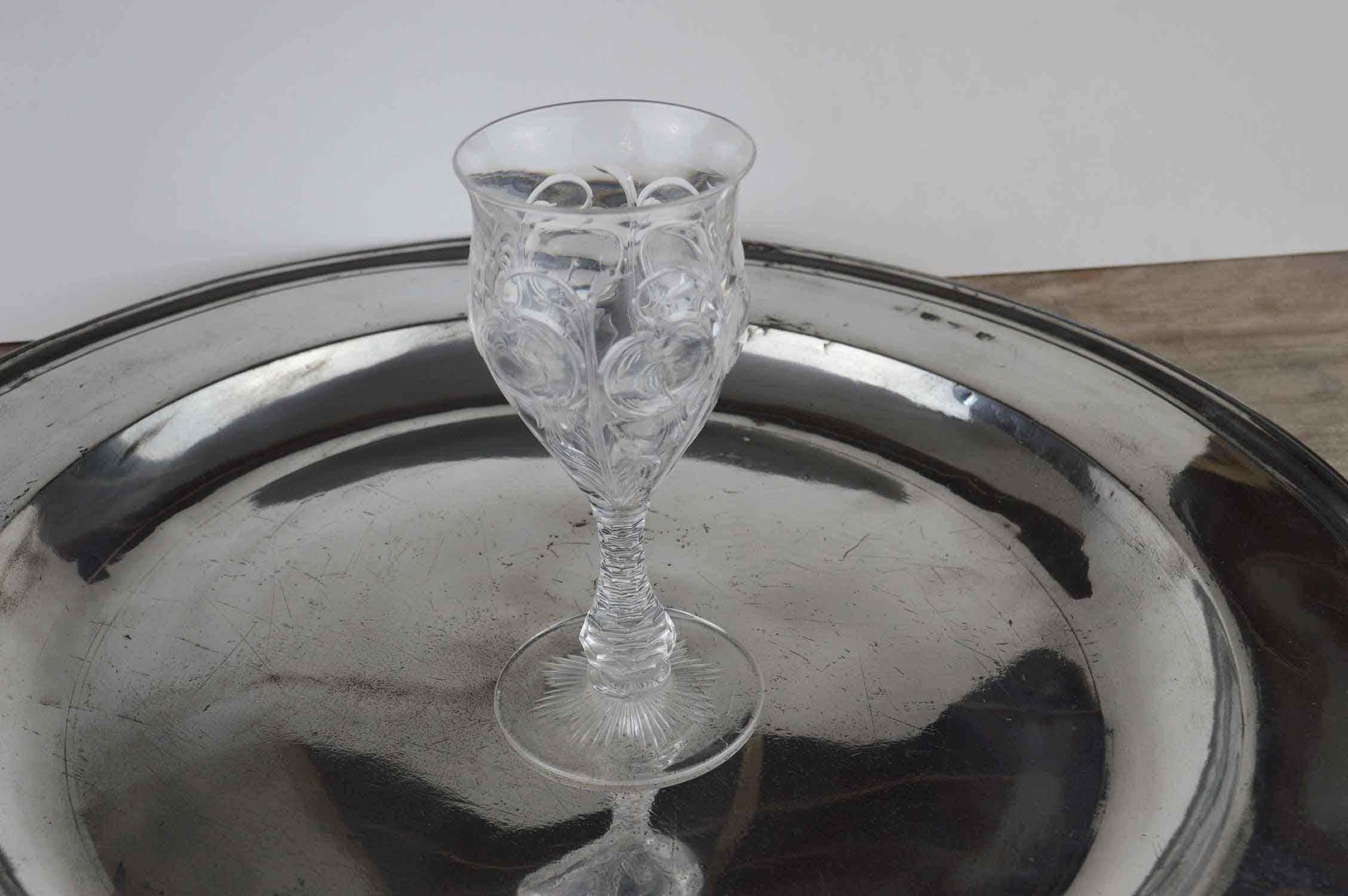 Other Antique English Cut Crystal Wine Glass