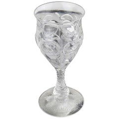 Antique English Cut Crystal Wine Glass