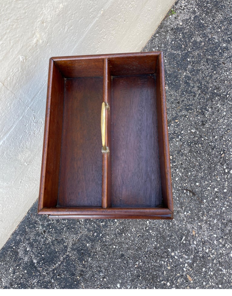Antique English Cutlery Box on Stand For Sale at 1stDibs