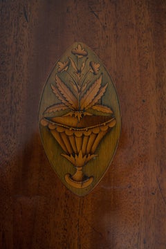 Antique English Cutlery Box with String Inlay