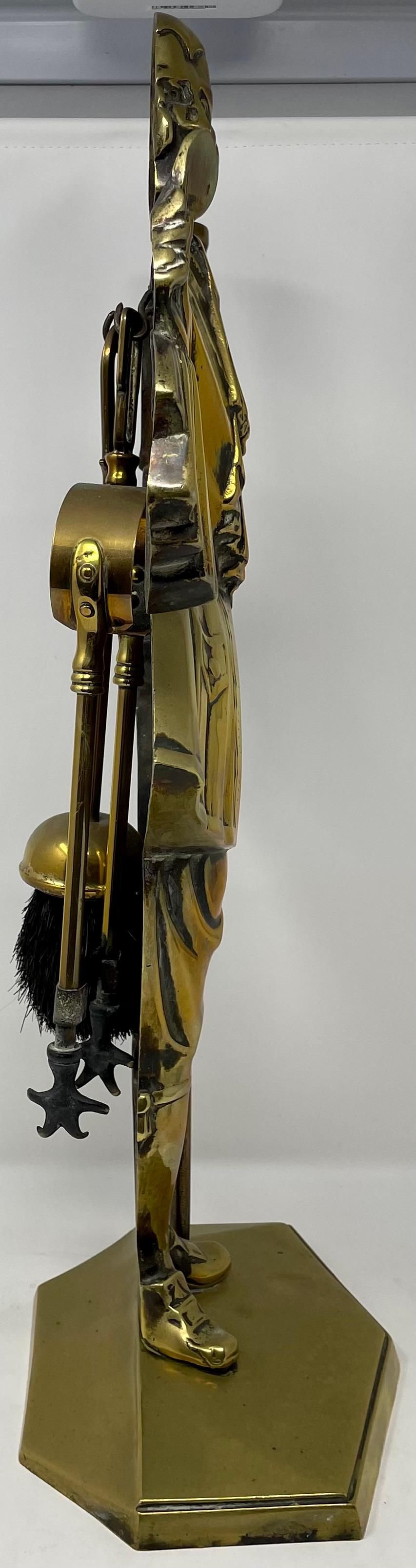 Antike englische „Dandy“-Messing-Feuerwerkzeuge, ca. 1880er Jahre. im Zustand „Gut“ im Angebot in New Orleans, LA