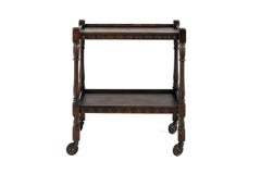 Antique English dark brown two tier Tea Caddy Table made by Piory Funriture