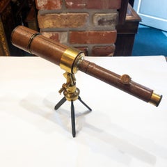 Antikes englisches "Davon"-Patent-Kombi-Mikro-Teleskop und Koffer:: um 1920