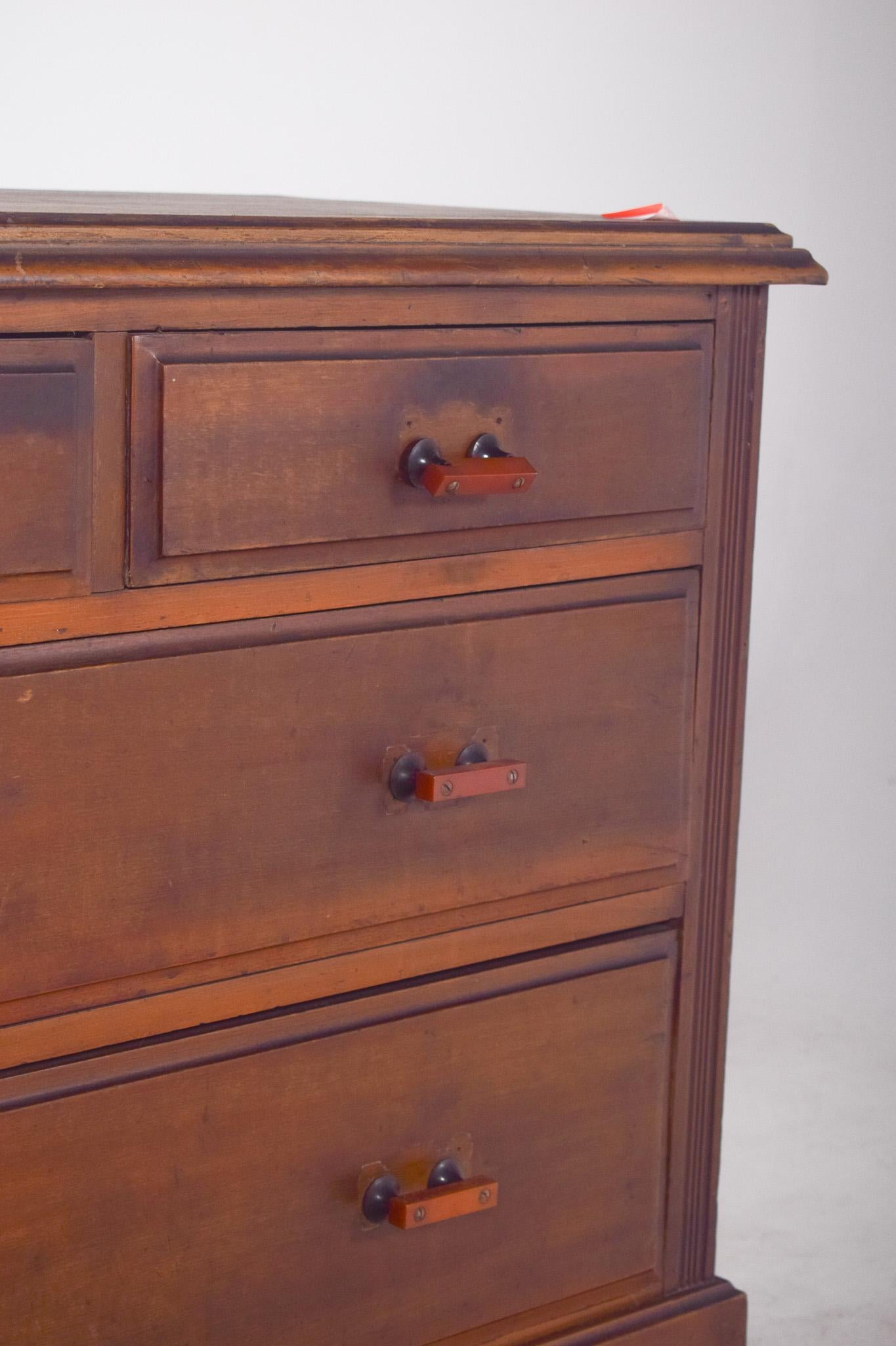 20th Century Antique English Deco Chest of Drawers For Sale