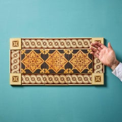 Antique English Decorative Encaustic Tile Panel