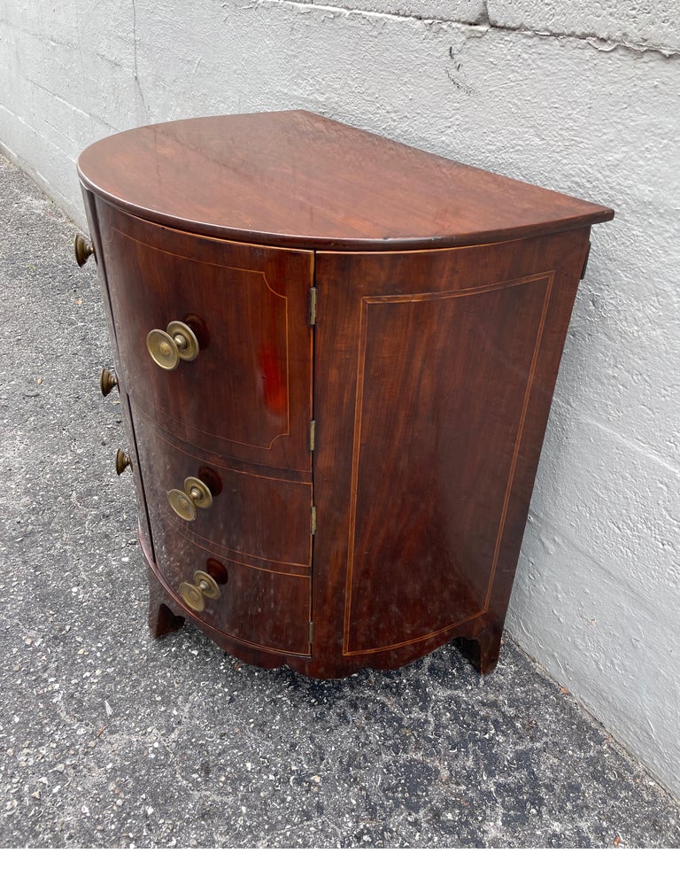 Antique English Demi Lune Cabinet / Dry Bar For Sale at 1stDibs | antique  demilune cabinet, vintage demilune cabinet