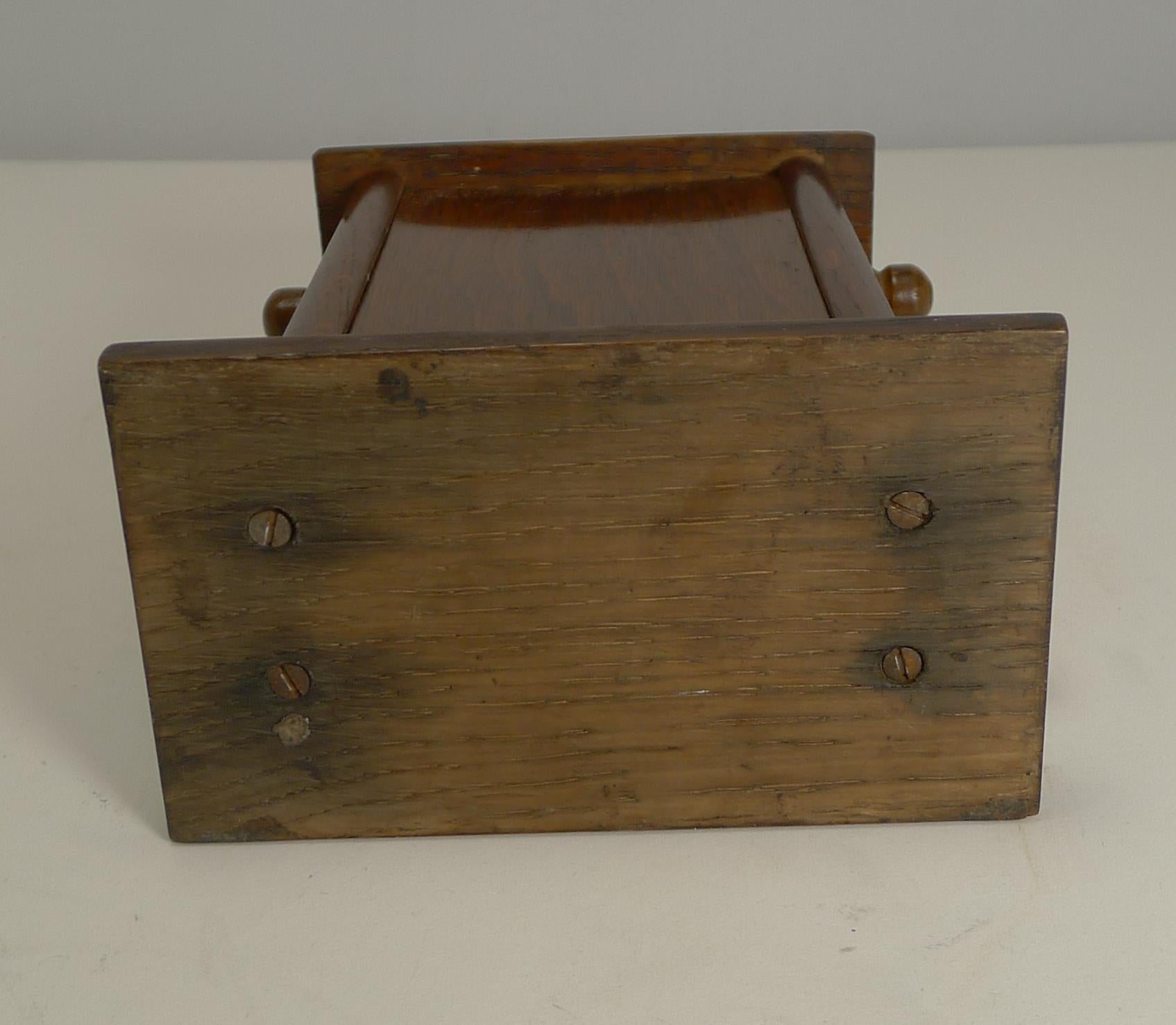 Antique English Desk-Top Oak Perpetual Calendar, circa 1900 1